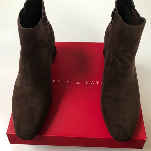 NWOT Kelly and Kate Brown Suede Ankle Booties - Picture 10 of 10